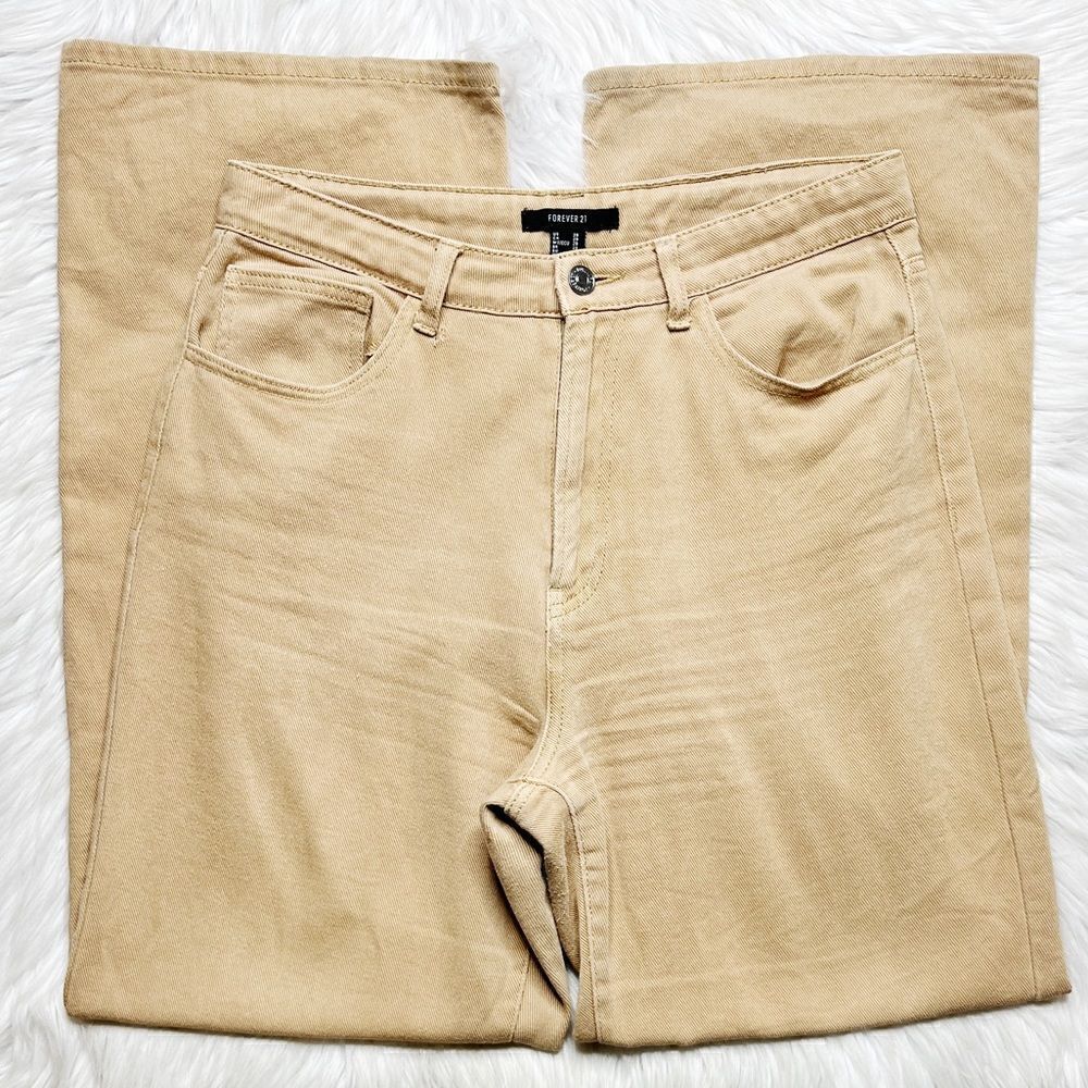 Forever 21 Wide Straight Leg Grunge Jeans Brown Size 29